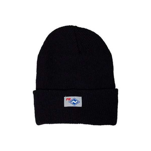 National Safety Apparel Flame Resistant Knit Winter Hat, 13 x 8-1/4in, Black,